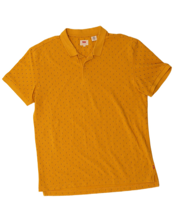 Chemise Polo pour Hommes Levi's XL Jaune à Pois en Coton