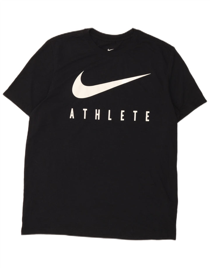 NIKE T-shirt graphique Dri Fit pour hommes, grand, en coton noir