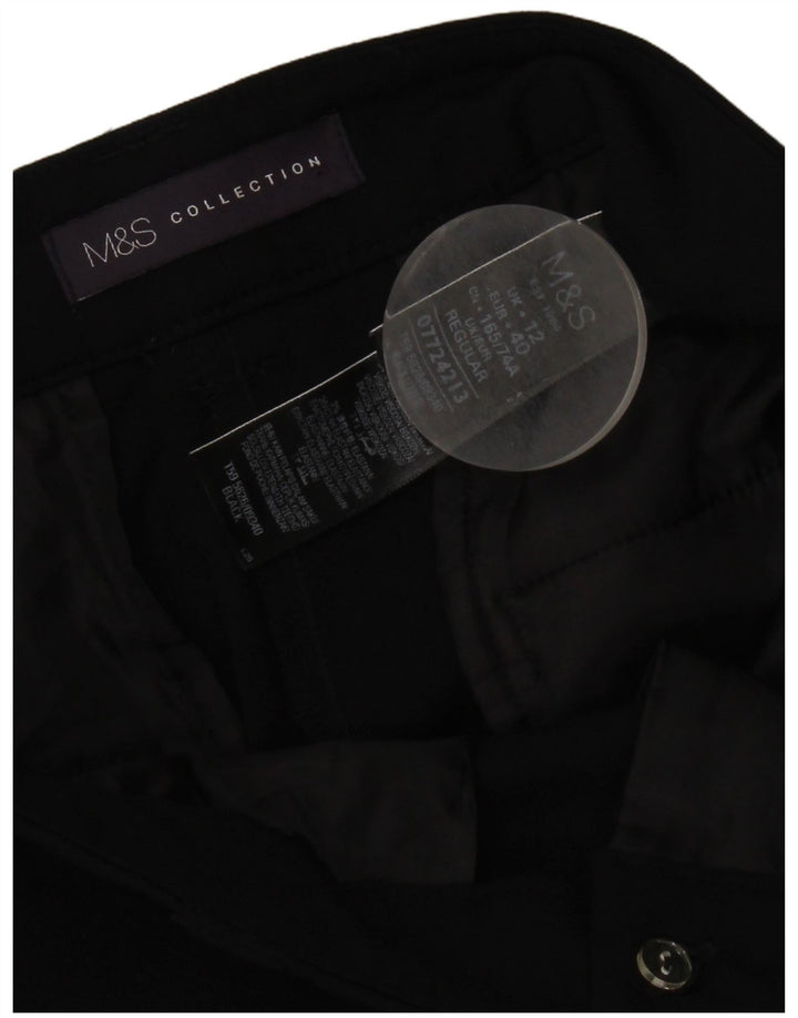 Marks & Spencer Pantalon Chino Femme UK 12 Medium W34 L29 Noir