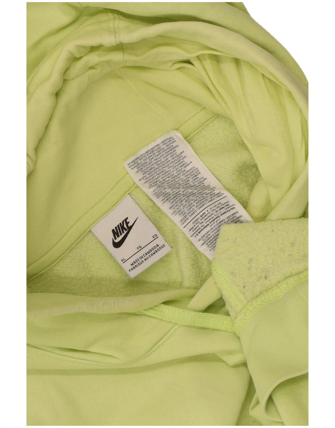 Nike Pull à capuche pour homme XL Jaune Coton