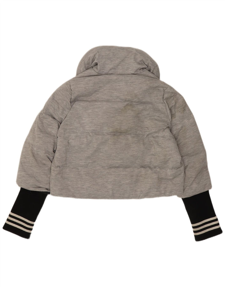 Adidas Veste courte rembourrée pour femme UK 14 Gris moyen Colourblock Polyamide