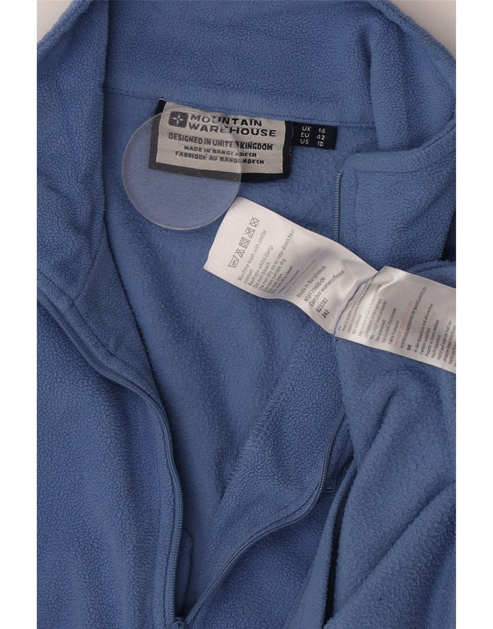 Mountain Warehouse Pull polaire à col zippé pour femme UK 14 Large Bleu Polyester