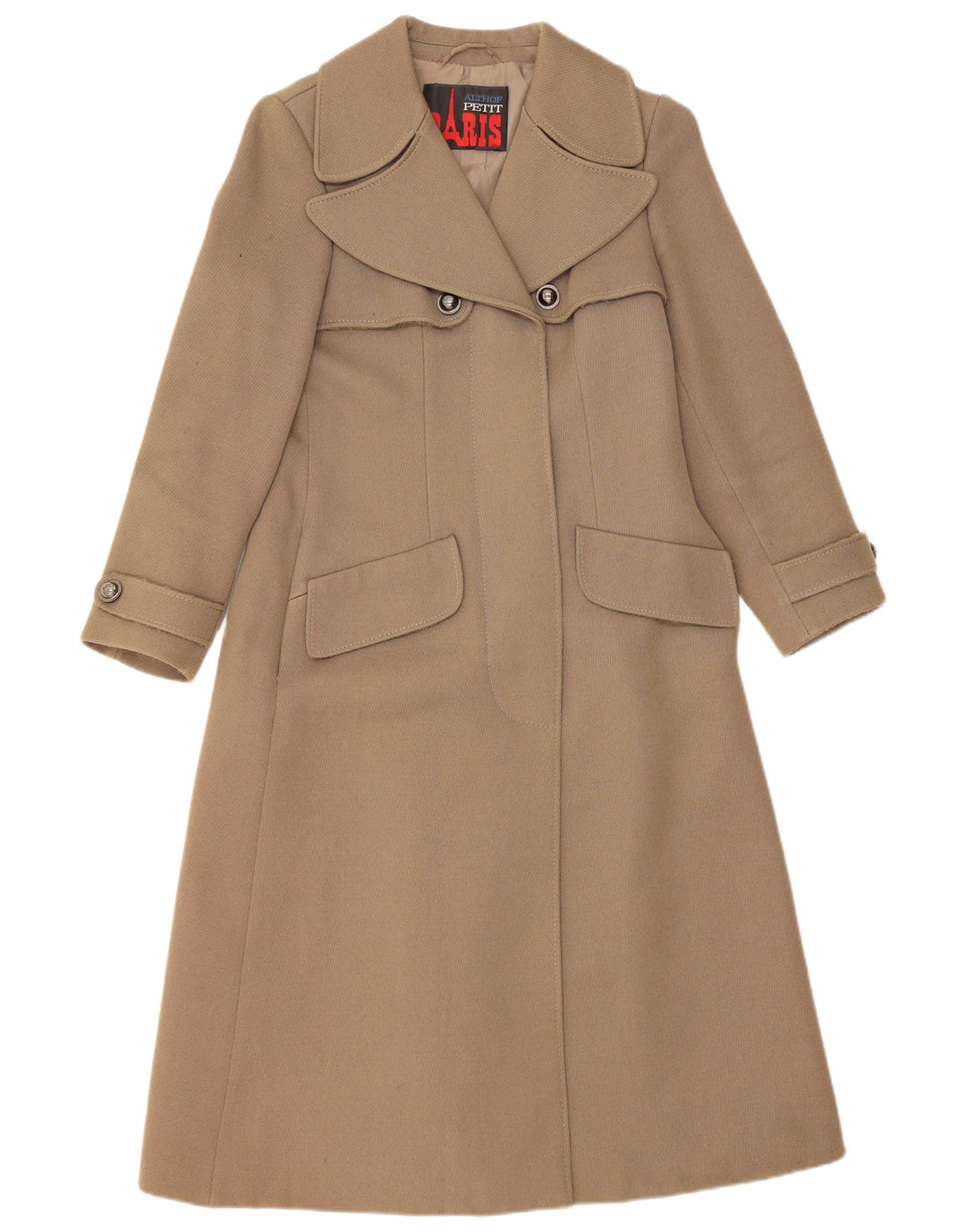ALTHOF PETIT PARIS Womens Overcoat UK 10 Small Khaki