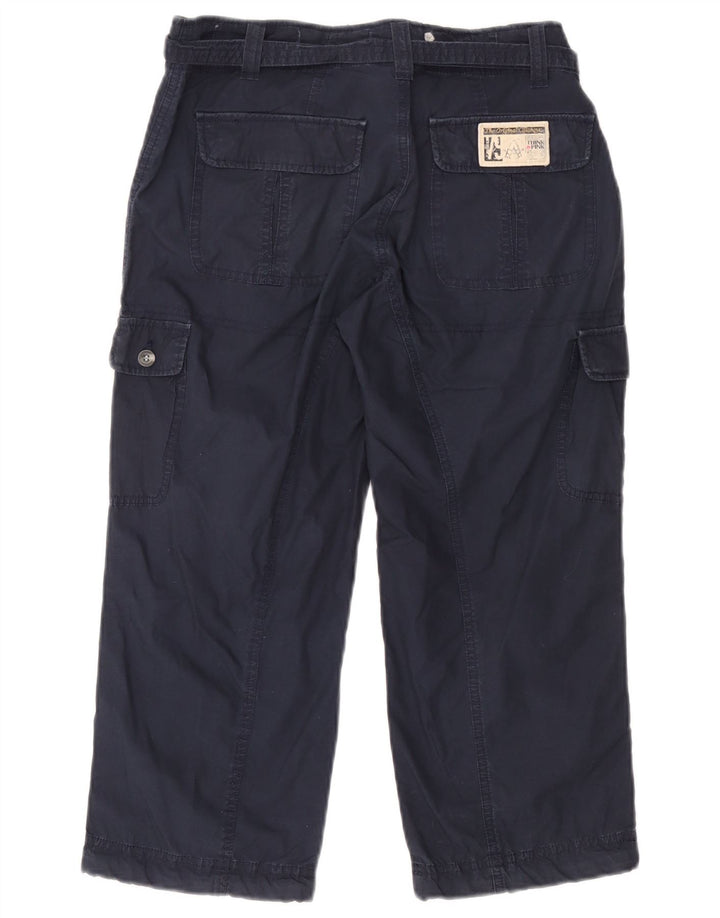 Think Pink Pantalon Capri Cargo Droit Femme Large W32 L22 Bleu Marine