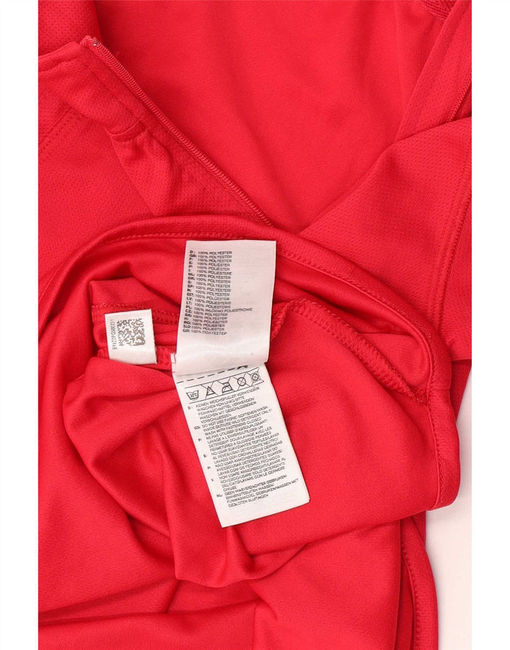 Adidas Haut de survêtement à col zippé pour femme UK 10 Petit Rose Polyester