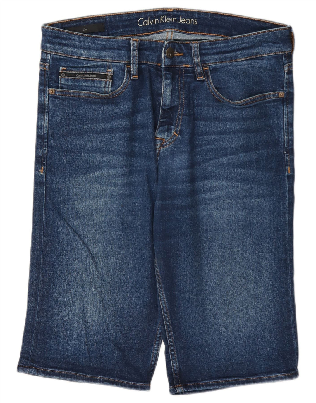 Calvin Klein Short en Jean W31 Homme Bleu Moyen Coton