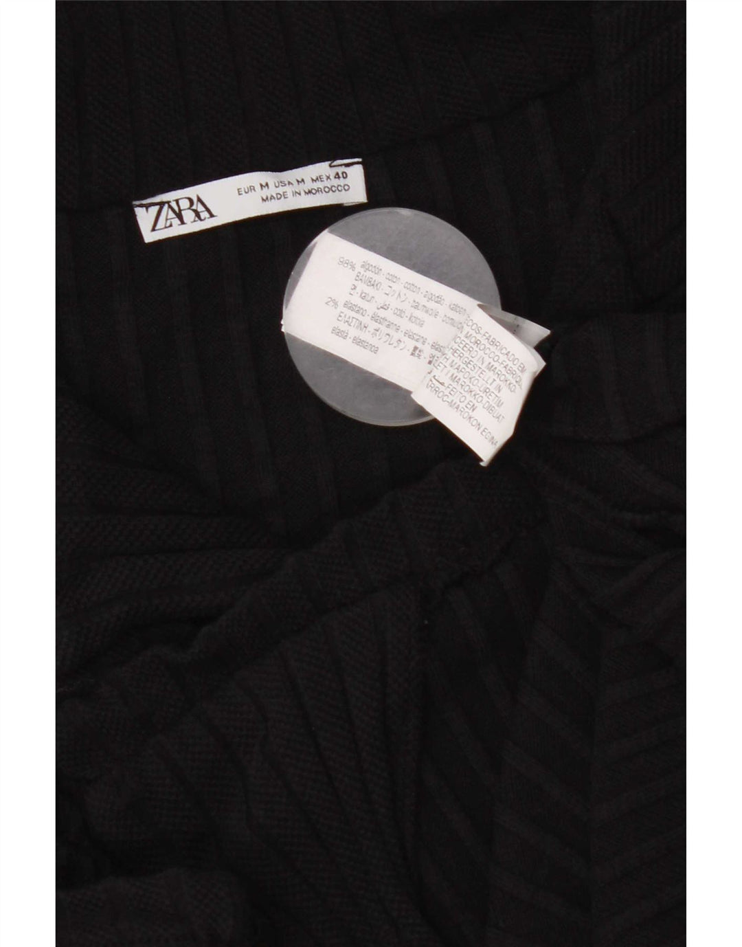 Chemise À Manches Courtes Homme Zara Homme Noir Moyen Coton