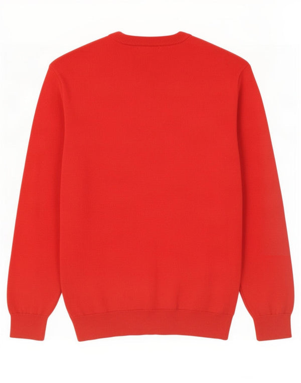 Lacoste Pull ras du cou pour homme Taille 7 2XL Coton rouge