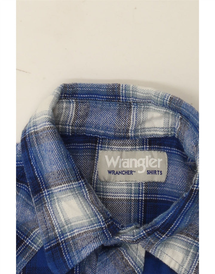 Wrangler Chemise en flanelle pour homme à carreaux bleus