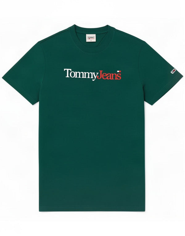 Tommy Hilfiger T-shirt graphique pour homme XS Vert Coton