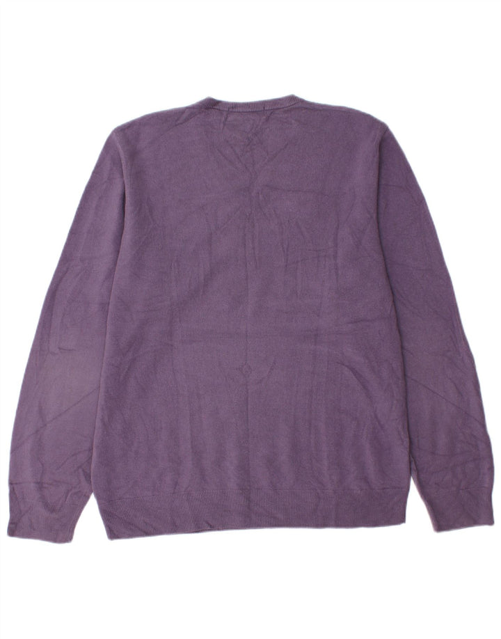 Marks & Spencer Pull Blue Harbor Col V Homme Violet Moyen