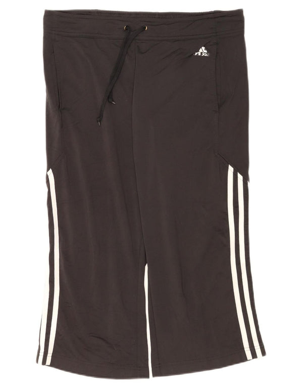 Adidas Pantalon de survêtement Capri pour femme UK 14 Large Noir Polyester