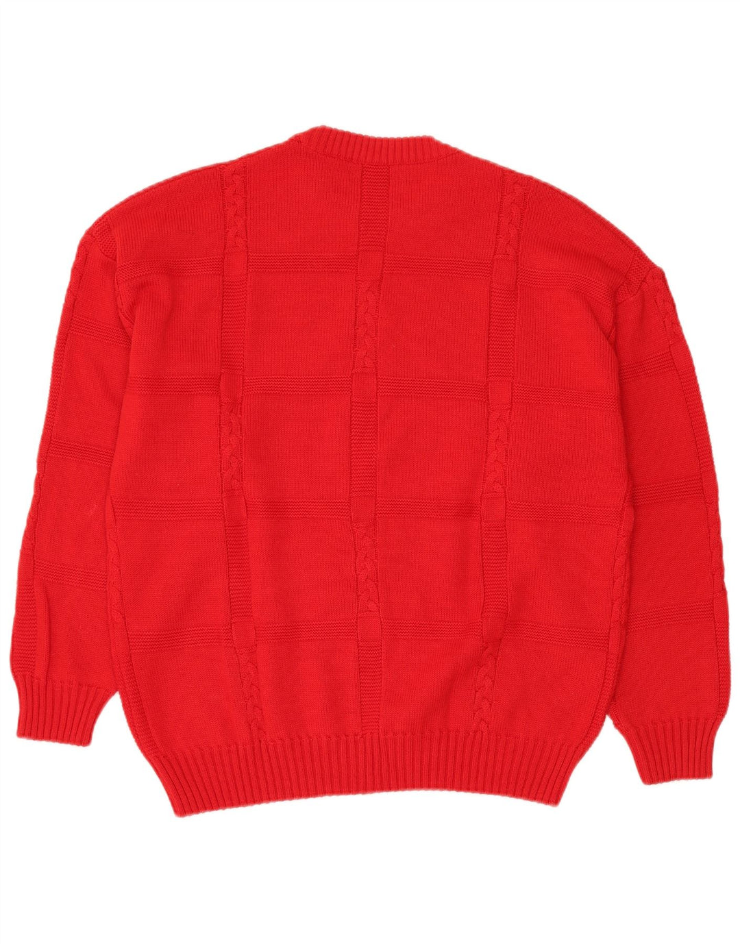 IL GRANCHIO Pull col rond homme grande laine rouge