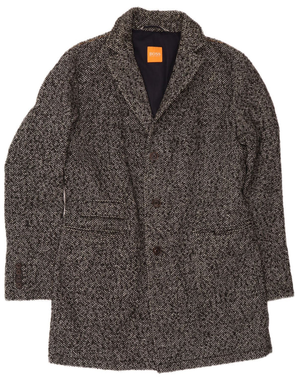 Hugo Boss Manteau Homme UK 52 XL Gris Moucheté Polyacrylique