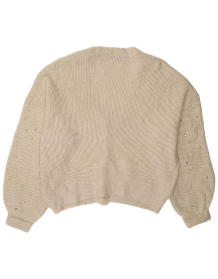 Marks & Spencer Pull cardigan surdimensionné pour femme UK 16 Large Blanc cassé