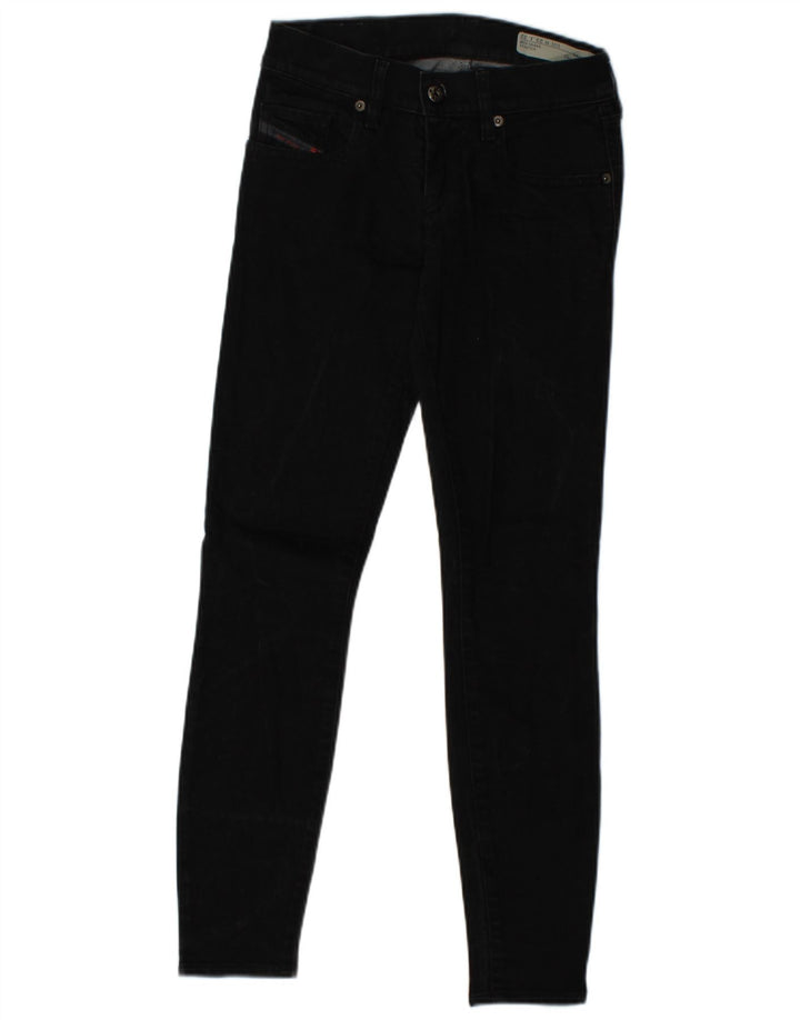 DIESEL Femme Grupee Skinny Jeans W23 L28 Noir Coton