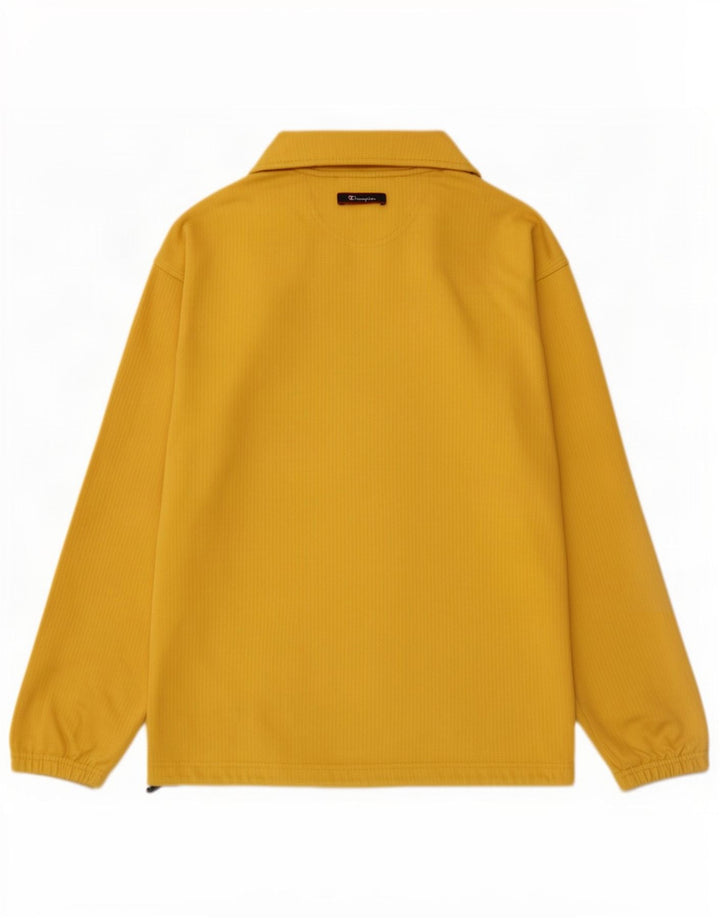 Champion Sweat-shirt à col zippé pour hommes, grand coton jaune