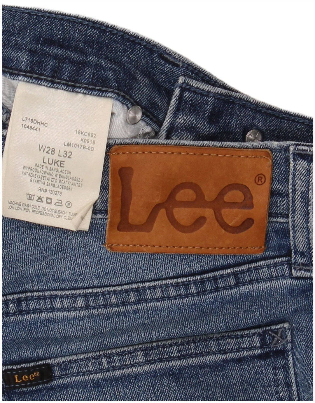 Lee Jean Slim Luke Homme W28 L32 Bleu Coton