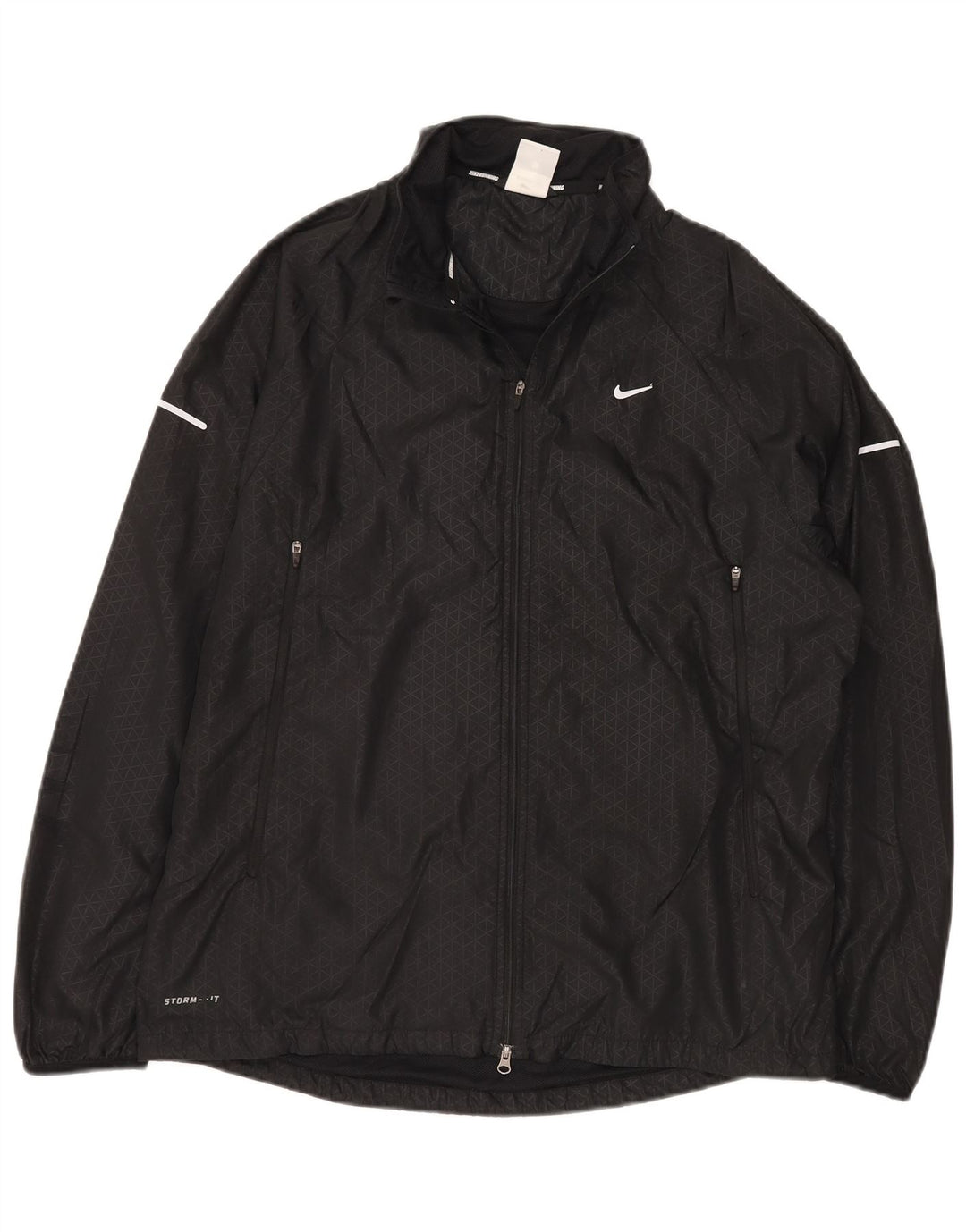 Nike Hommes Storm-Fit Survêtement Top Veste Grand Noir Géométrique Polyester