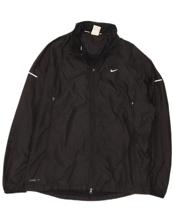 Nike Hommes Storm-Fit Survêtement Top Veste Grand Noir Géométrique Polyester