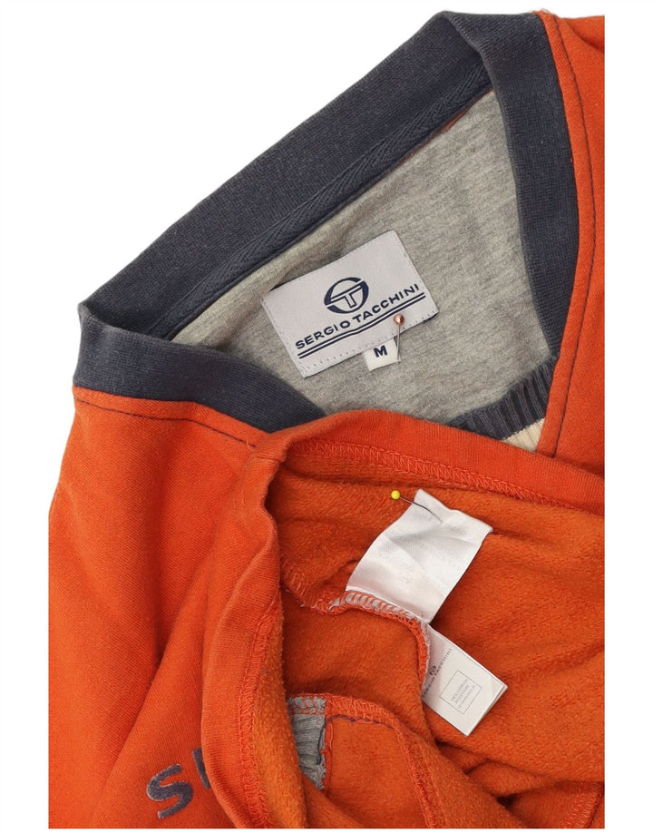 Sergio Tacchini Sweat-shirt graphique pour homme en coton orange moyen