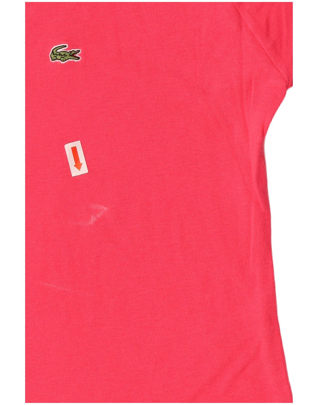 LACOSTE T-Shirt Femme Top Taille 42 Large Rose Coton