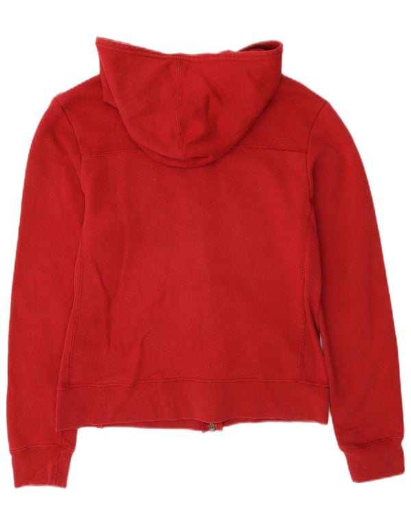Levi's Pull à capuche court zippé pour femme UK 10 Small Rouge