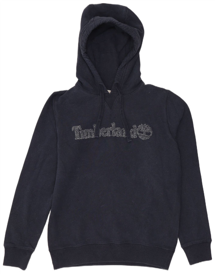 TIMBERLAND Pull à Capuche Graphique Homme Bleu Marine Moyen Coton