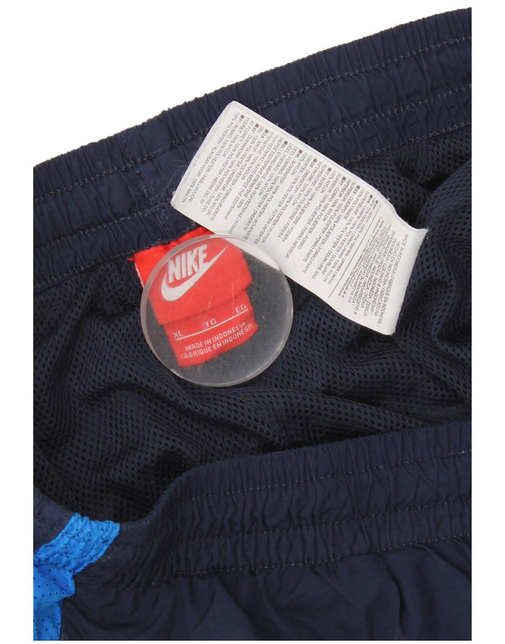 Nike Pantalon de survêtement pour homme XL Bleu marine Colorblock Polyester