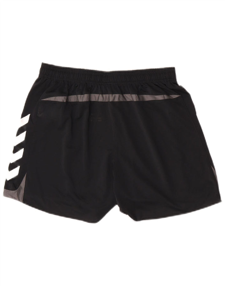 Hummel Short de Sport Graphique Homme Noir Moyen Polyester