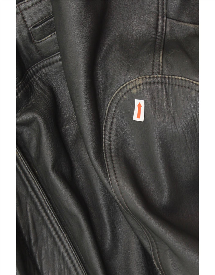 FATIGUE Veste en cuir pour homme UK 38 Cuir noir moyen