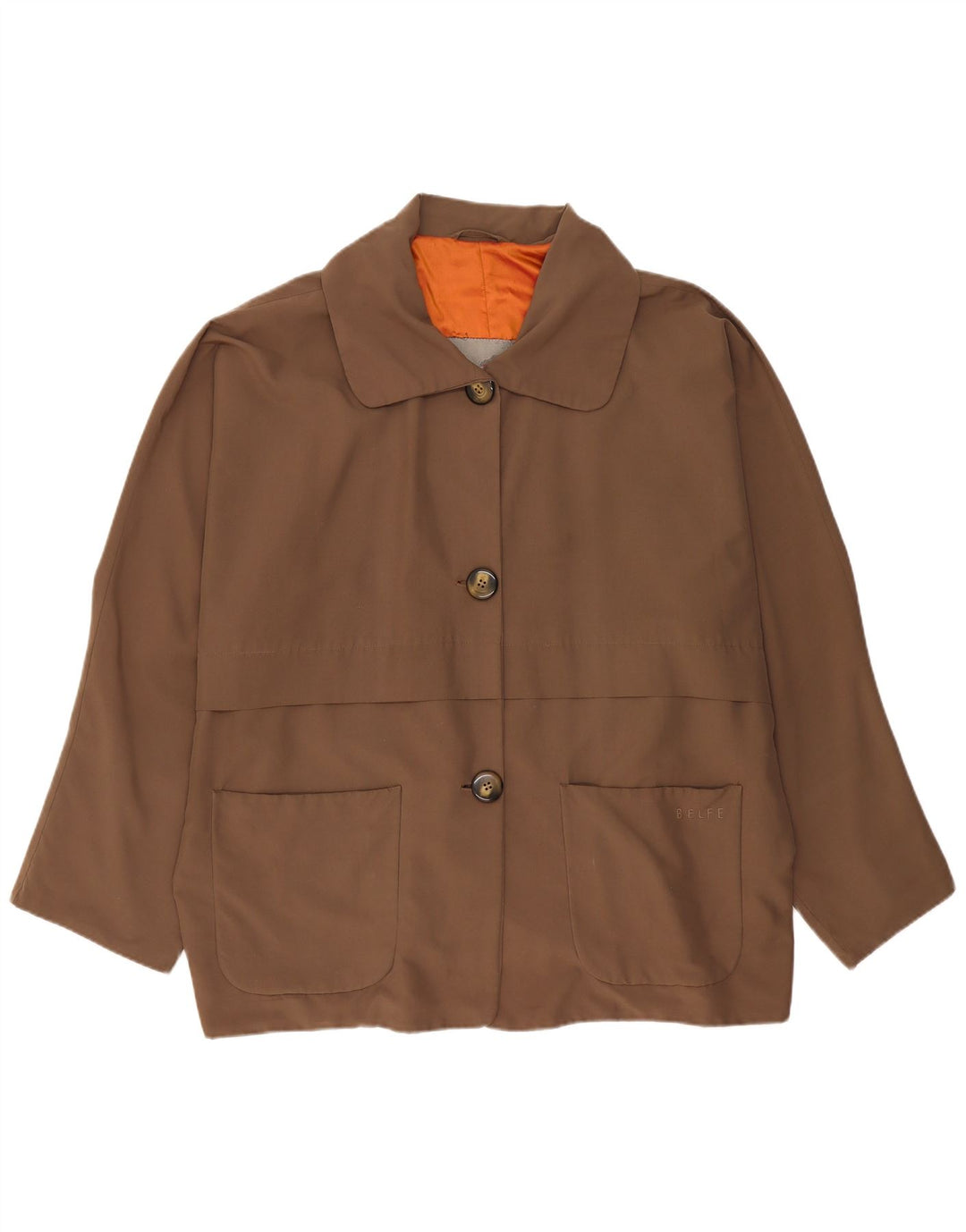 Belfe Veste utilitaire surdimensionnée à 3 boutons pour femme EU 44 XL Nylon marron