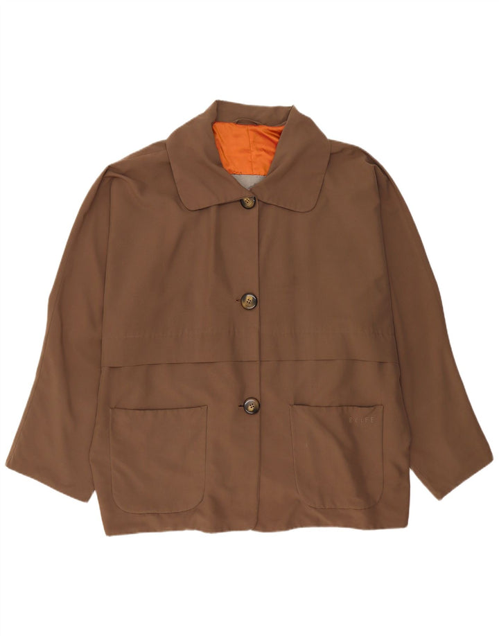 Belfe Veste utilitaire surdimensionnée à 3 boutons pour femme EU 44 XL Nylon marron