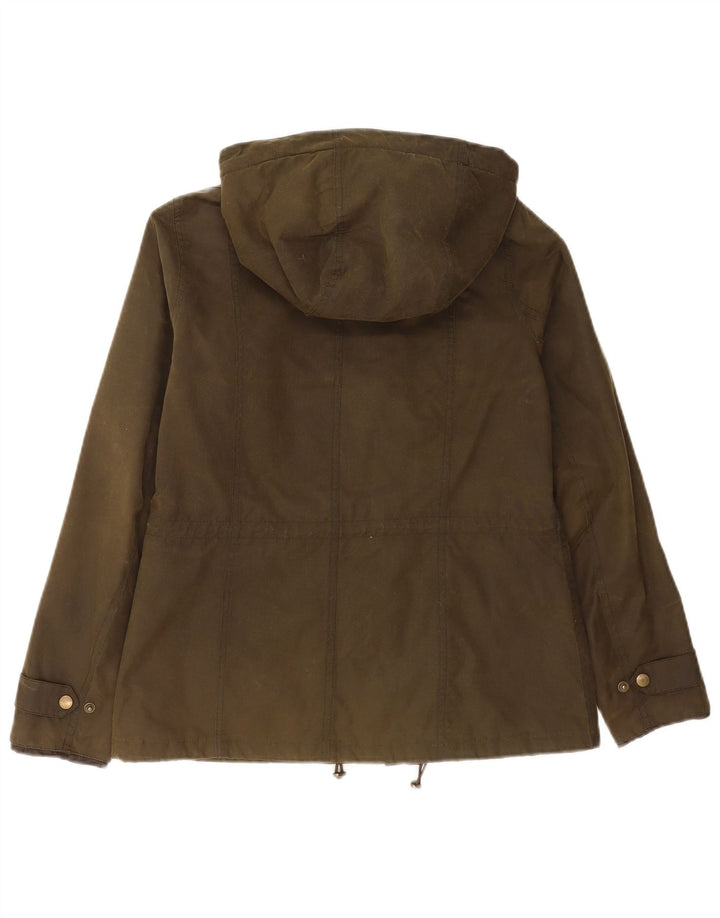 Barbour Veste à capuche en coton ciré pour femme UK 12 Kaki moyen