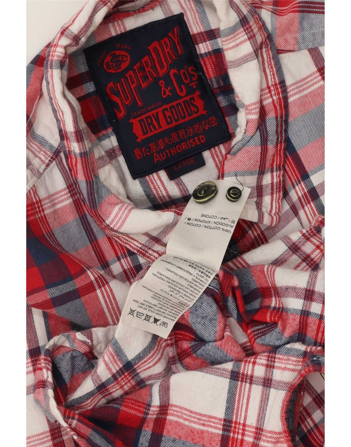 Superdry Chemise En Flanelle Grand Carreau Rouge En Coton Homme
