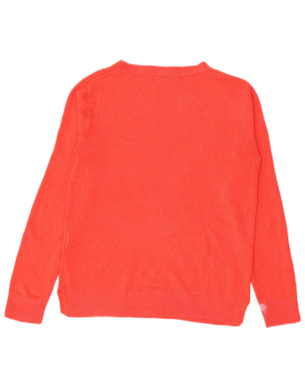 Marks & Spencer Pull col bateau pour femme UK 10 Petit acrylique rouge