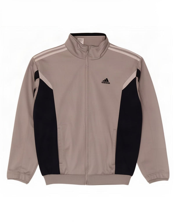 Adidas Veste de survêtement graphique pour homme UK 42/44 Large Gris Colorblock