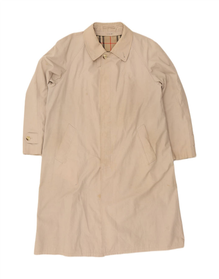 vintage Mens Overcoat UK 38 Beige Moyen