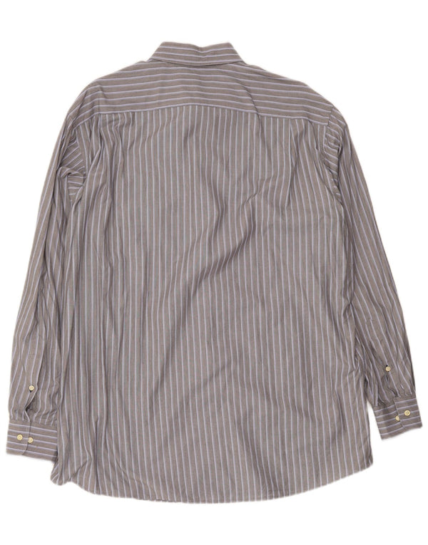 Tommy Hilfiger Chemise Homme Taille 16 1/2 Large Gris Rayé