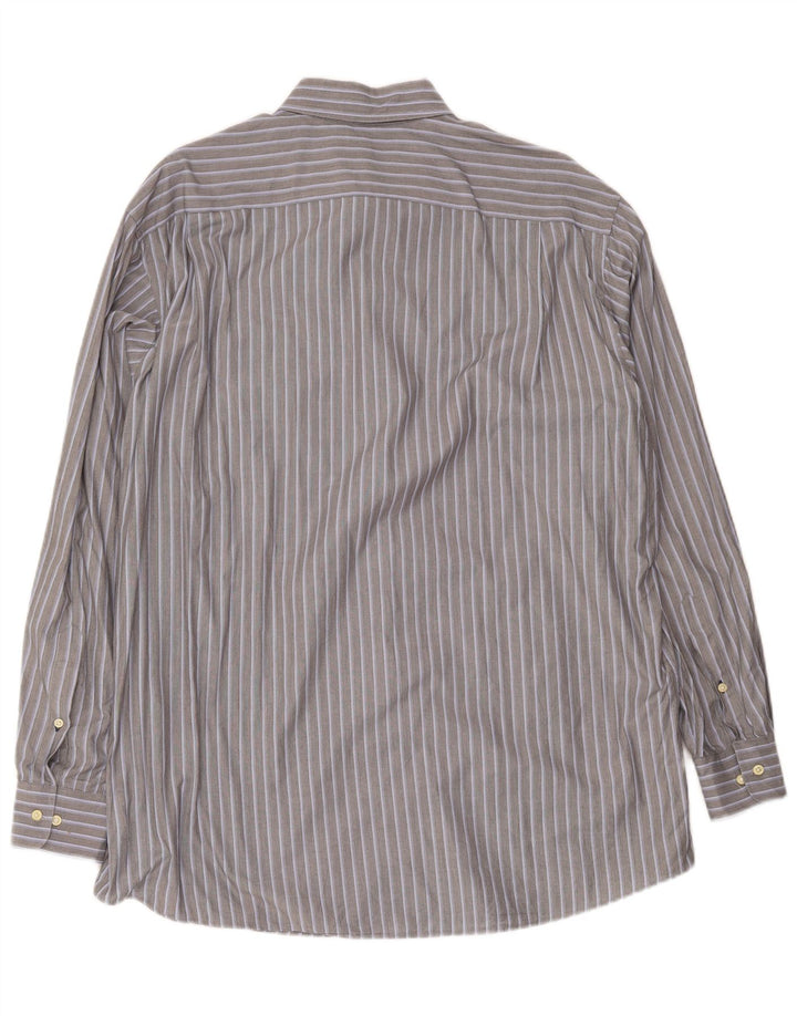 Tommy Hilfiger Chemise Homme Taille 16 1/2 Large Gris Rayé