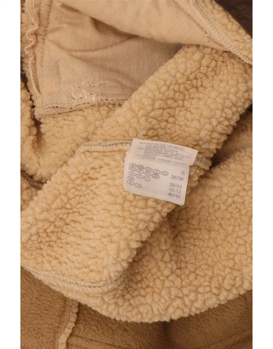 RODEO Veste Polaire Femme UK 10 Petit Beige Polyester