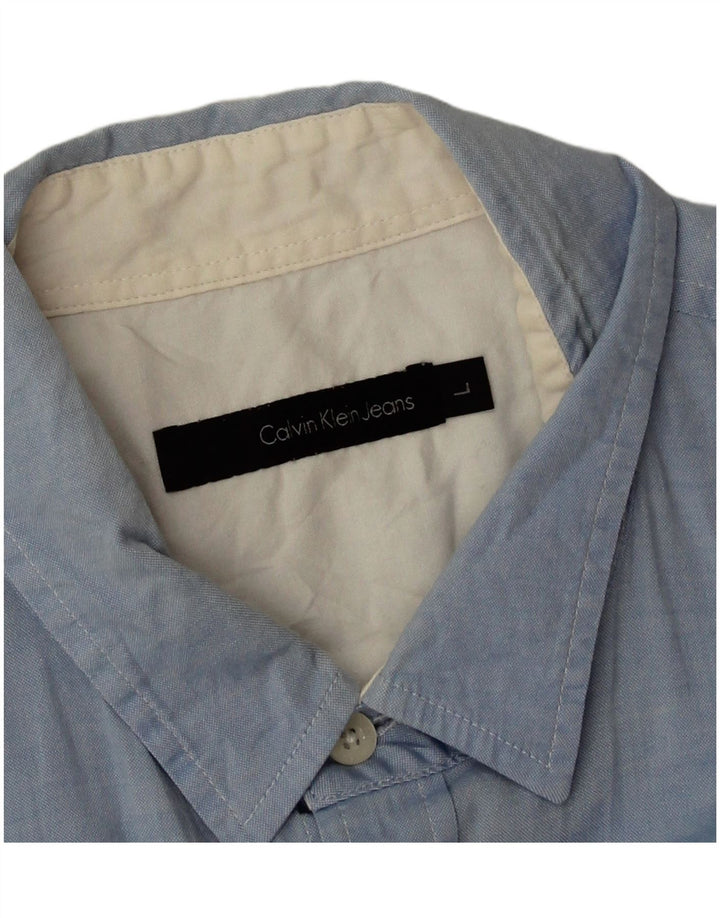 Calvin Klein Jeans Chemise Homme Large Bleu Coton