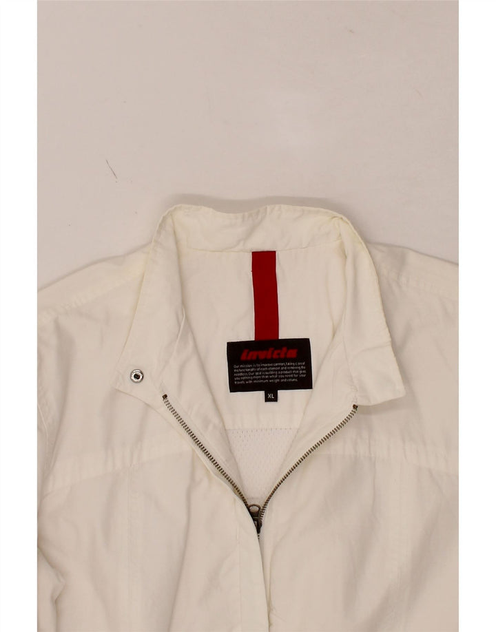 INVICTA Womens Bomber Jacket UK 18 XL White Cotton Vintage Invicta and Second-Hand Invicta from Messina Hembry 