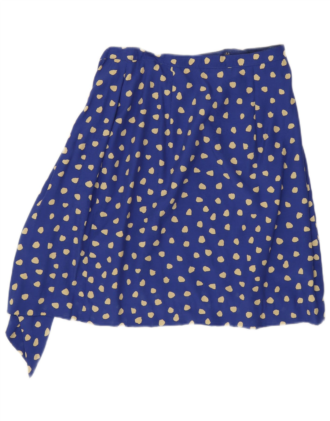 jupe trapèze vintage femme W26 petit bleu tacheté