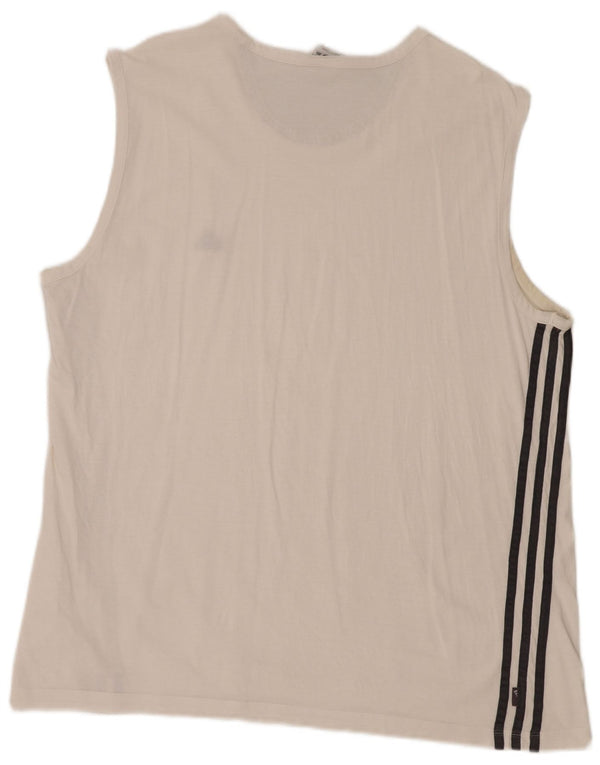 Adidas Débardeur pour homme 2XL Blanc