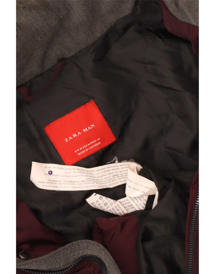 Zara Veste matelassée pour homme UK 38 Polyester marron moyen