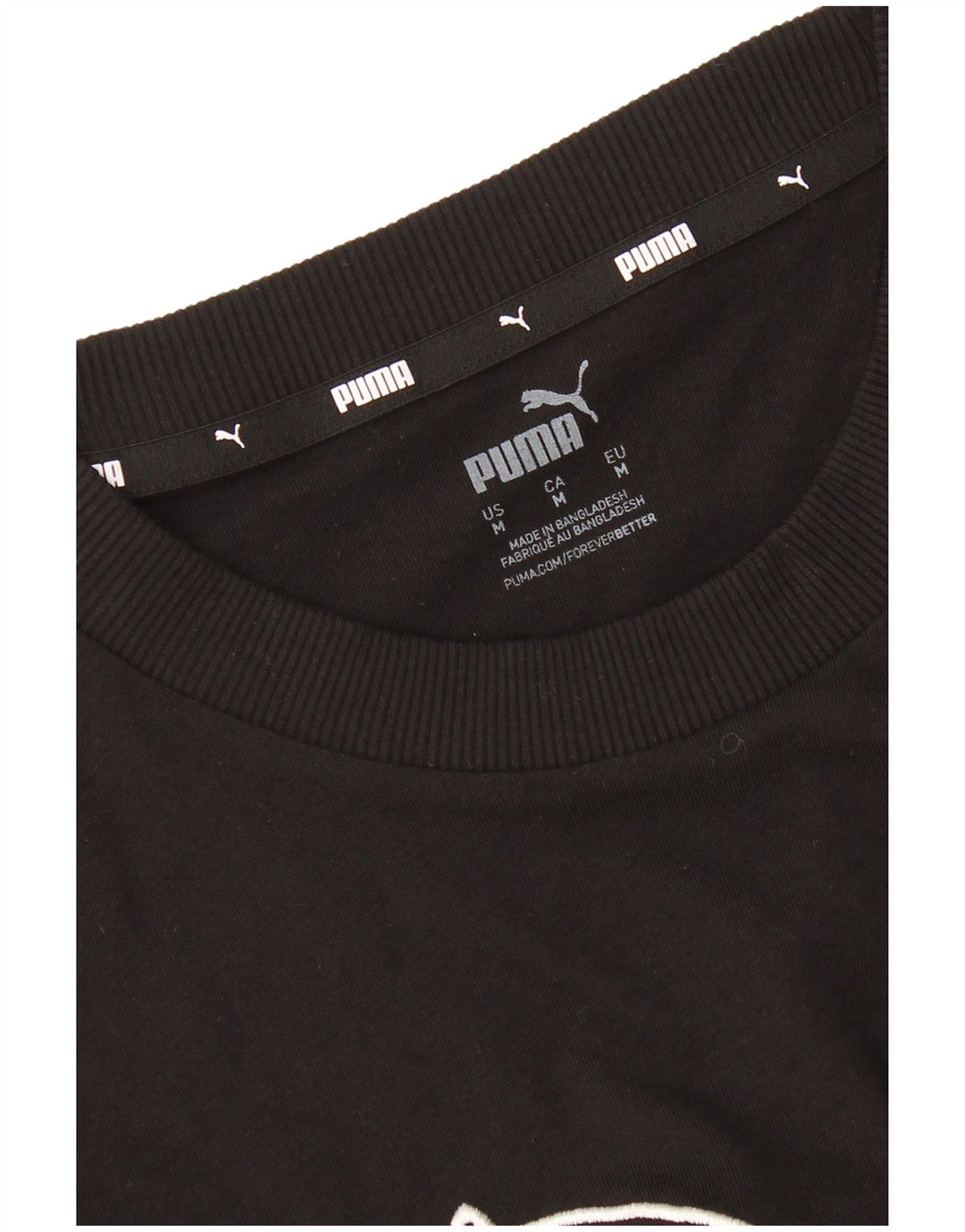 Puma T-shirt graphique pour femme UK 14 Noir moyen