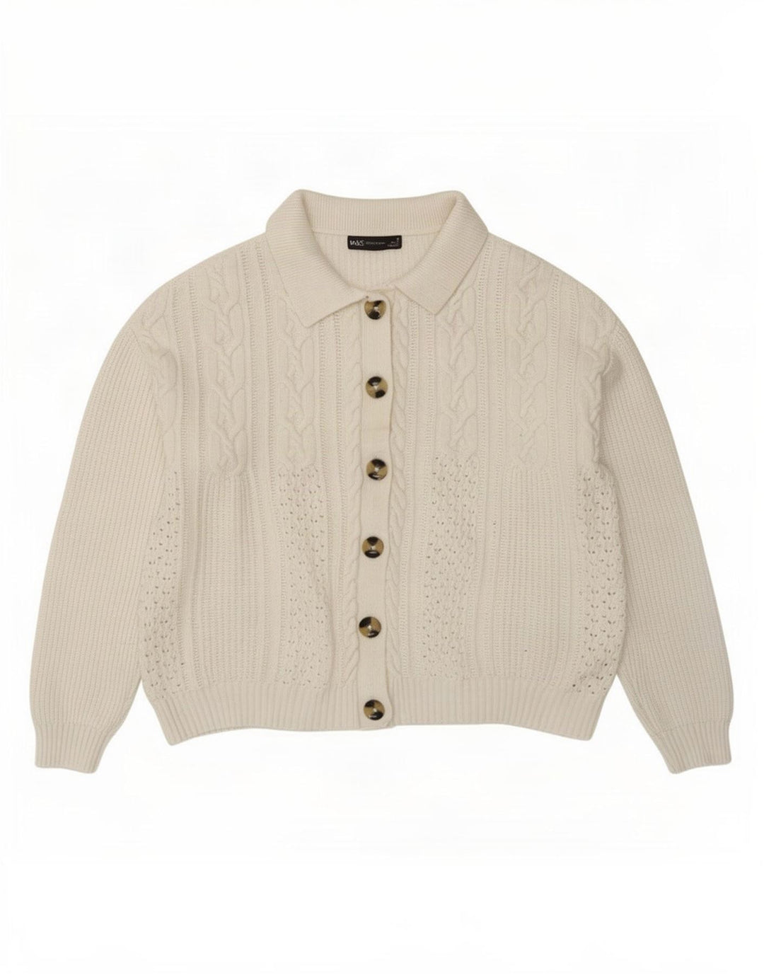 Marks & Spencer Cardigan pour femme en viscose blanche moyenne UK 44