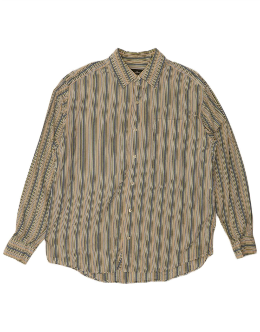 EDDIE BAUER Chemise Flanelle Homme Large Coton Rayé Multicolore