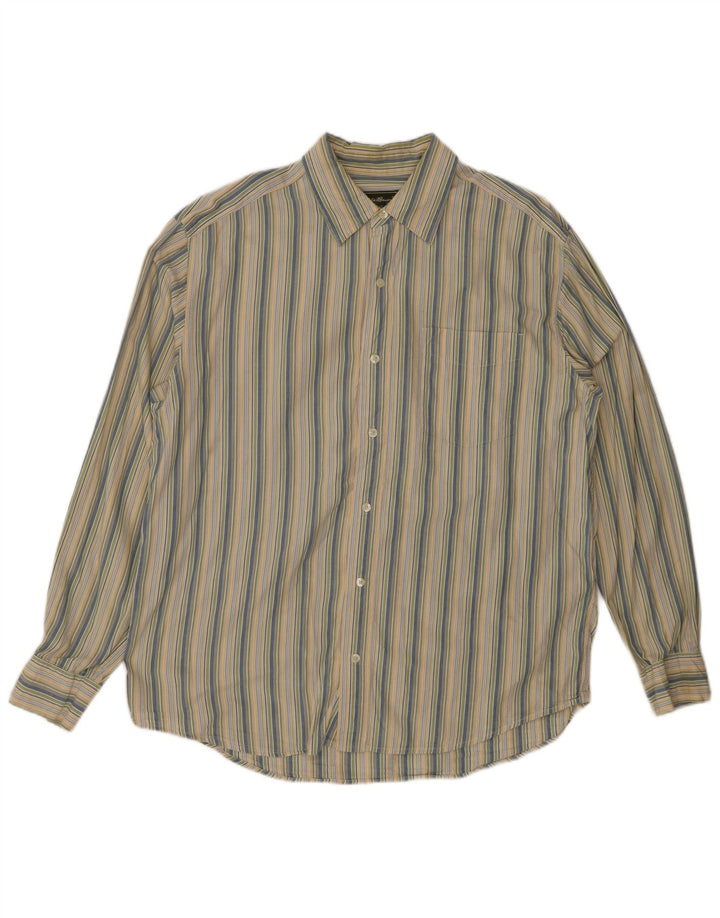 EDDIE BAUER Chemise Flanelle Homme Large Coton Rayé Multicolore